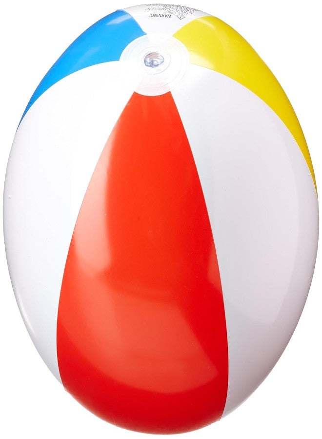 DORPUT Inflatable Rainbow Beach Ball for Kids | Pool Party & Birthday Decoration Toy | Summer Water Play Ball for Boys & Girls | 8-12 Inches (Inflated/Deflated) Pack of 1 - Image 1